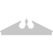Ekena Millwork Acorn Architectural Grade PVC Combination Pediment, 74"W x 25-3/8"H x 2-3/4"P (Pitch 6/12) PEDPC074X255ACR00 - alternate 5